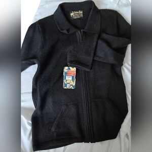 *NWT* Black ALPACA "Weekender" Zip-Up Sweater